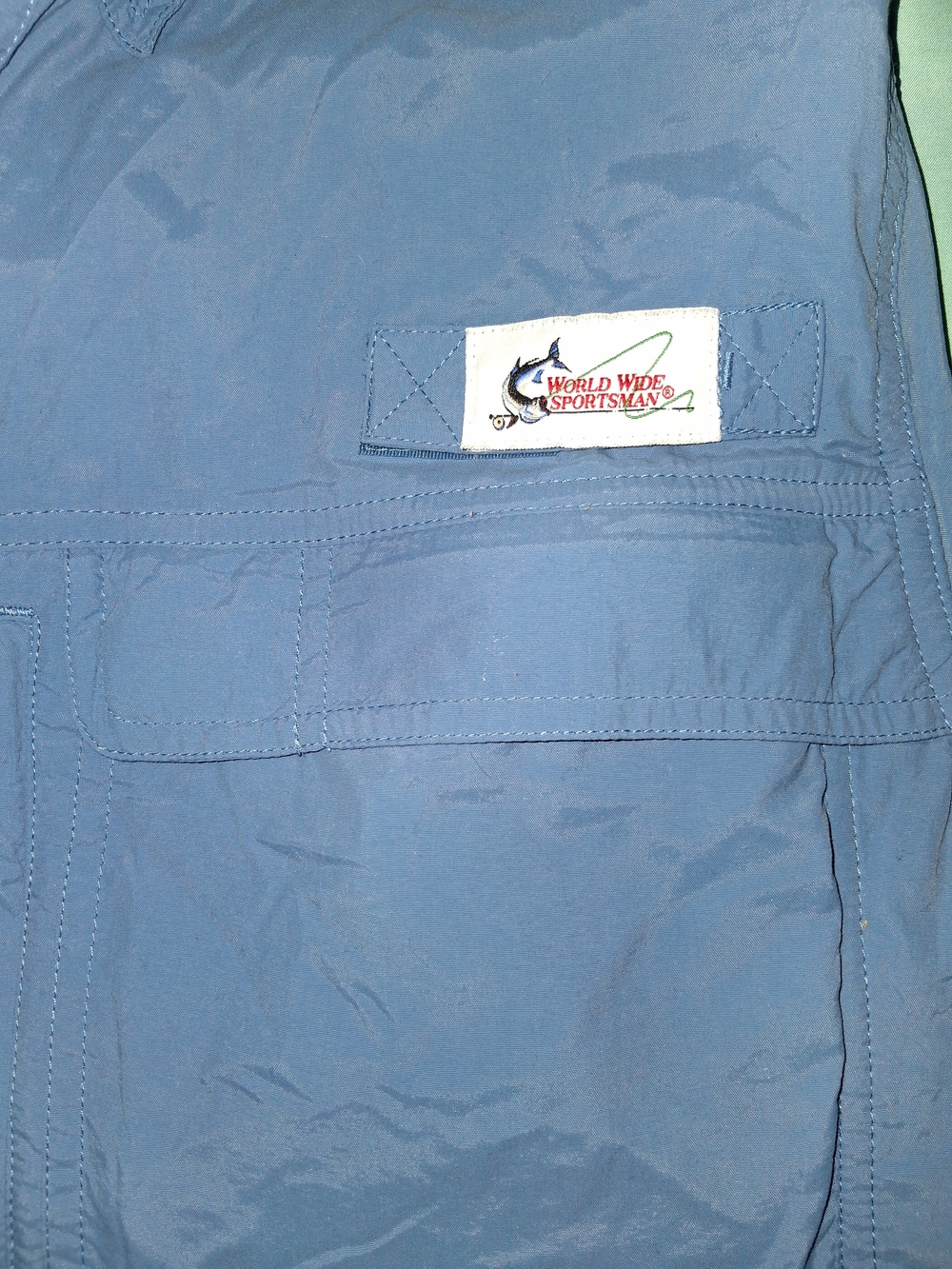 💙 NWOT Mens WWS Sky Blue Lightweight Button-Front Top Long Sleeved Lightweight - Picture 3 of 5